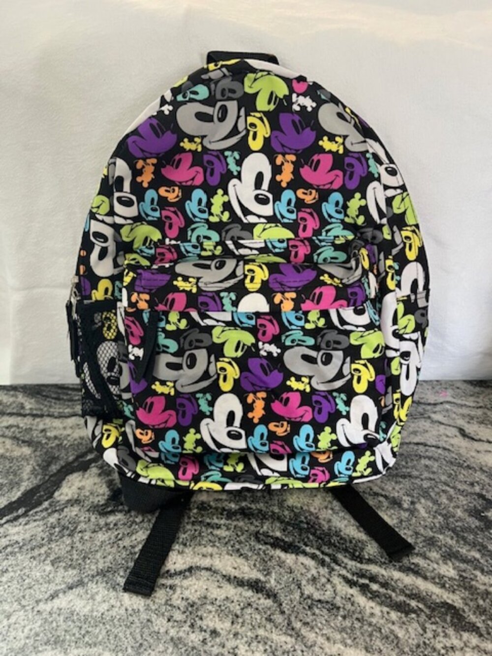 DISNEY vibrant bag MICKEY MOUSE backpack pop art style black background